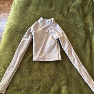 Zara France Long Sleeve Crop Top